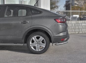 13 099 р. Защита заднего бампера (Ø63 мм уголки, нержавейка) SLITKOFF Renault Arkana (2019-2025)  с доставкой в г. Майкоп. Увеличить фотографию 3