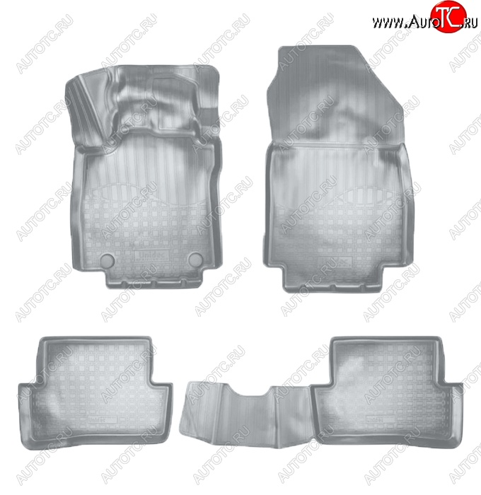2 599 р. Коврики салонные Noplast (3D)  Renault Clio ( KH98,  BH98) (2012-2020) дорестайлинг универсал, дорестайлинг, хэтчбэк 5 дв., рестайлинг универсал, рестайлинг, хэтчбэк 5 дв. (Серые)  с доставкой в г. Майкоп