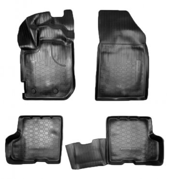 Коврики салонные Noplast (3D, без ящика под сидением) Renault Duster  HM (2021-2024) рестайлинг (Черные)
