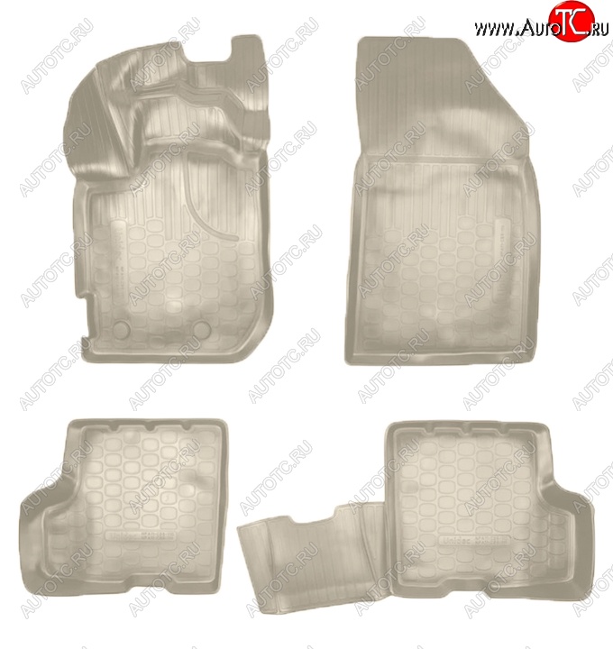 2 999 р. Коврики салонные Noplast (3D, без ящика под сидением)  Renault Duster  HM (2021-2024) рестайлинг (Бежевые)  с доставкой в г. Майкоп