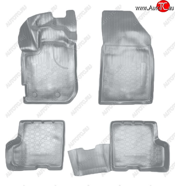 2 999 р. Коврики салонные Noplast (3D, без ящика под сидением)  Renault Duster  HM (2021-2024) рестайлинг (Серые)  с доставкой в г. Майкоп