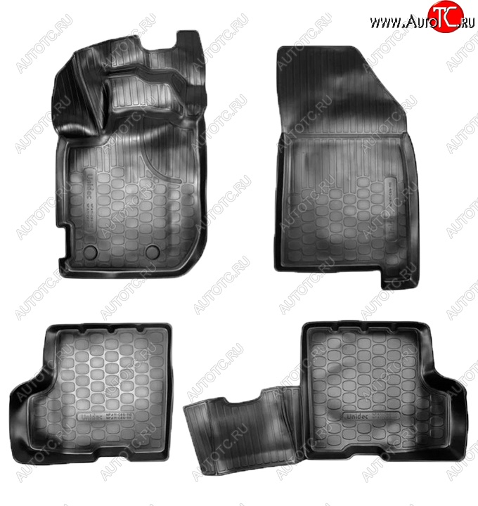 2 299 р. Коврики салонные Noplast (3D, с ящиком под сидением)  Renault Duster  HM (2021-2024) рестайлинг (Черные)  с доставкой в г. Майкоп