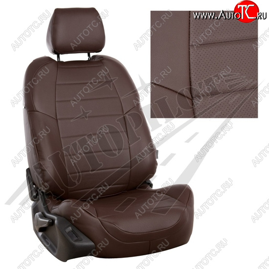 13 849 р. Чехлы сидений AUTOPILOT Экокожа (40/60, 2 П- и 3 Г-образных подголовника)  Renault Duster  HM (2021-2024) рестайлинг (Шоколад + Шоколад)  с доставкой в г. Майкоп