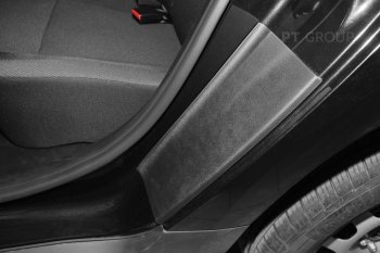 Пороги накладки дверей Petroil Tuning (арочная часть) Renault Duster HM рестайлинг (2021-2024) (Текстурная поверхность (шагрень))