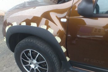 6 099 р. Комплект накладок на колёсные арки Petroil Tuning Renault Duster HS рестайлинг (2015-2021) (Текстурная поверхность)  с доставкой в г. Майкоп. Увеличить фотографию 4