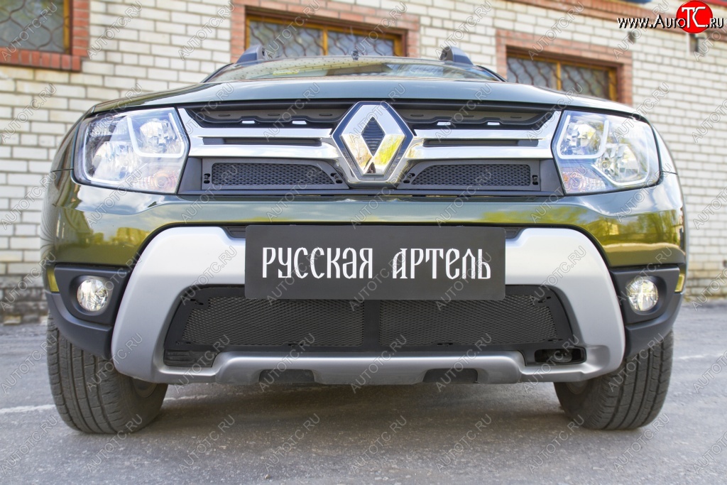 1 239 р. Защитная сетка решетки радиатора РА Renault Duster HS рестайлинг (2015-2021)  с доставкой в г. Майкоп