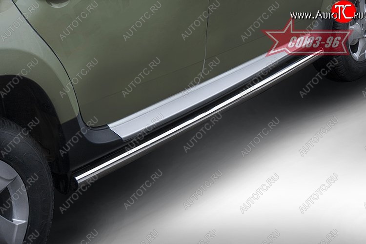 14 354 р. Защита порогов Souz-96 (d60) Renault Duster HS рестайлинг (2015-2021)  с доставкой в г. Майкоп