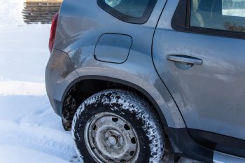 4 099 р. Защитные накладки на арки ArtForm Renault Duster HS рестайлинг (2015-2021) (Поверхность: шагрень)  с доставкой в г. Майкоп. Увеличить фотографию 2