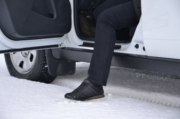 4 979 р. Пластиковые пороги Petroil Tuning ❞Чистые штаны❝ Renault Duster HS рестайлинг (2015-2021) (Тисненый пластик)  с доставкой в г. Майкоп. Увеличить фотографию 2