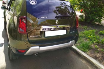 899 р. Защитная накладка заднего бампера Тюн-Авто Renault Duster HS дорестайлинг (2010-2015)  с доставкой в г. Майкоп. Увеличить фотографию 2