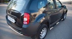 12 849 р. Защита заднего бампера (Ø42 мм, нержавейка, 4х2) SLITKOFF  Renault Duster  HS (2010-2015) дорестайлинг  с доставкой в г. Майкоп. Увеличить фотографию 4