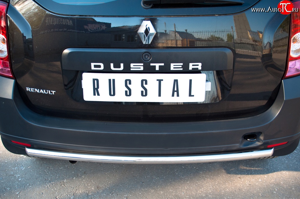 12 849 р. Защита заднего бампера (Ø42 мм, нержавейка, 4х2) SLITKOFF  Renault Duster  HS (2010-2015) дорестайлинг  с доставкой в г. Майкоп