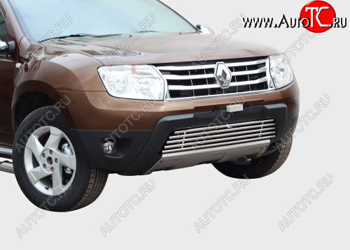 1 439 р. Декоративный элемент воздухозаборника Souz96 Renault Duster HS дорестайлинг (2010-2015) (хром загл. d16)  с доставкой в г. Майкоп
