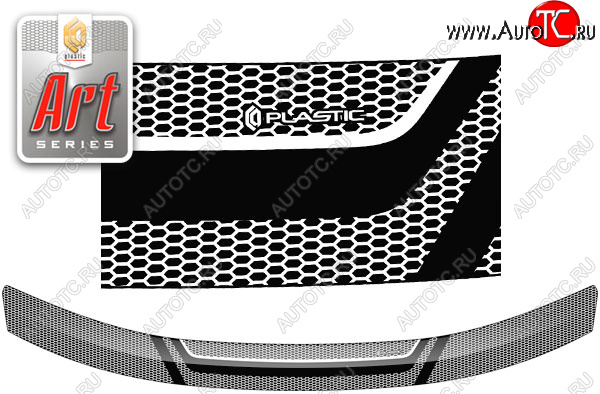 2 159 р. Дефлектор капота CA-Plastiс  Renault Duster  HS (2010-2015) дорестайлинг (Серия Art черная)  с доставкой в г. Майкоп