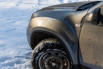 4 099 р. Защитные накладки на арки ArtForm Renault Duster HS дорестайлинг (2010-2015) (Поверхность: шагрень)  с доставкой в г. Майкоп. Увеличить фотографию 4
