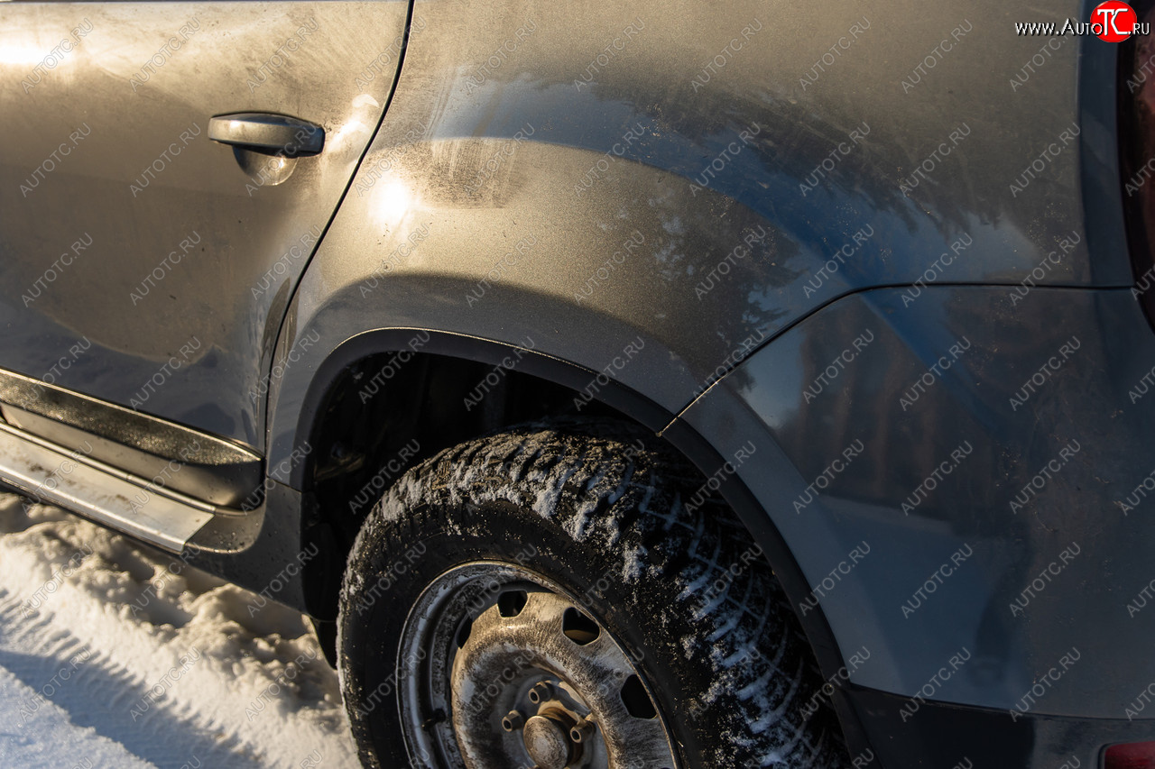 4 099 р. Защитные накладки на арки ArtForm Renault Duster HS дорестайлинг (2010-2015) (Поверхность: шагрень)  с доставкой в г. Майкоп