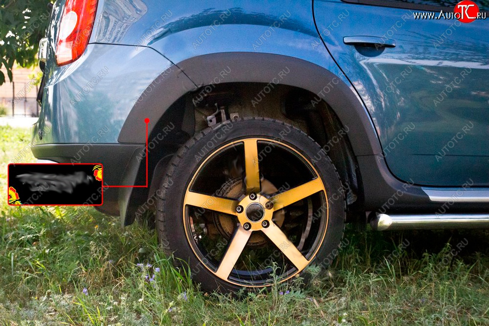 1 789 р. Накладка арки RA (задняя правая) Renault Duster HS дорестайлинг (2010-2015) (Поверхность шагрень)  с доставкой в г. Майкоп