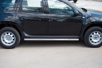 19 549 р. Защита порогов SLITKOFF труба d63  Renault Duster  HS (2010-2015) дорестайлинг  с доставкой в г. Майкоп. Увеличить фотографию 2