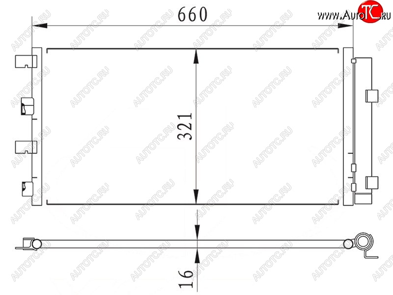 4 299 р. Радиатор кондиционера SAT Renault Duster HS дорестайлинг (2010-2015)  с доставкой в г. Майкоп