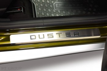 2 499 р. Пороги накладки в проем дверей Petroil Tuning Renault Duster HS рестайлинг (2015-2021) (Нержавейка)  с доставкой в г. Майкоп. Увеличить фотографию 4