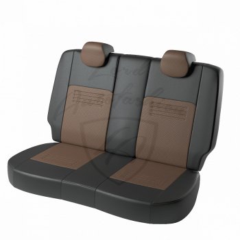 6 599 р. Чехлы для сидений Lord Autofashion Турин (экокожа, сплошная спинка)  Renault Duster  HS (2010-2015) дорестайлинг (Черный, вставка коричневая)  с доставкой в г. Майкоп. Увеличить фотографию 2