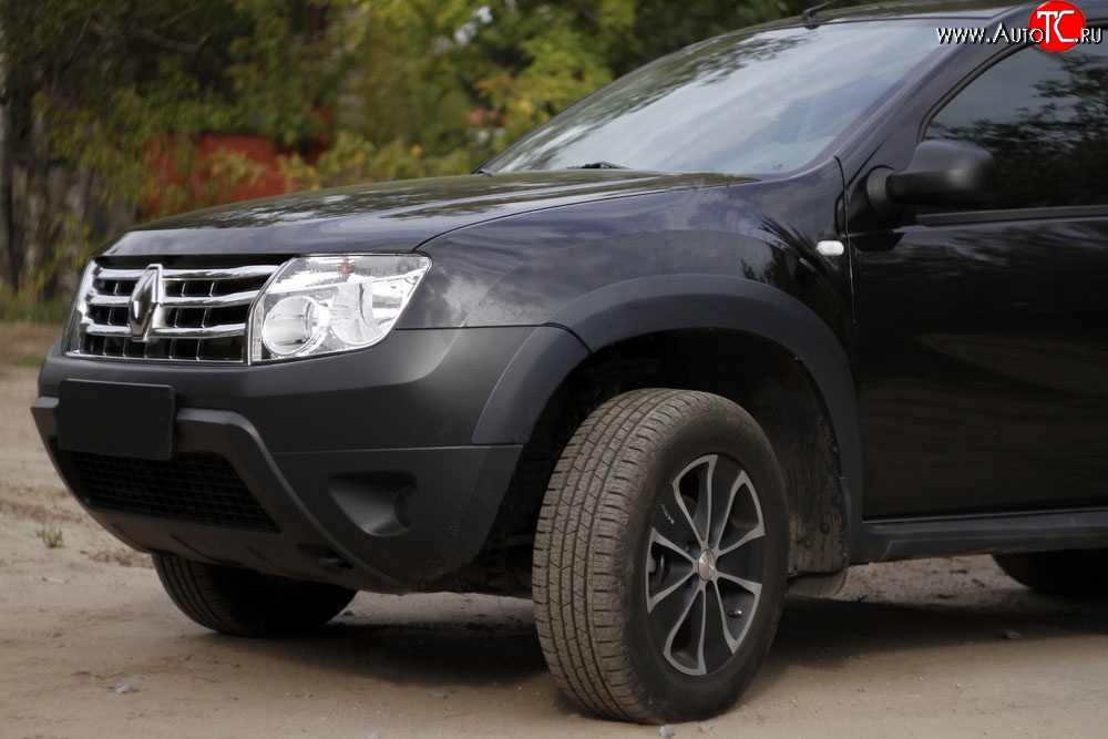 7 649 р. Накладки арок RA (комплект) Renault Duster HS дорестайлинг (2010-2015) (Поверхность шагрень)  с доставкой в г. Майкоп