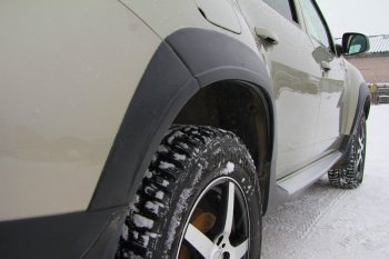 7 649 р. Накладки на колесные арки Артформ Renault Duster HS дорестайлинг (2010-2015)  с доставкой в г. Майкоп. Увеличить фотографию 2