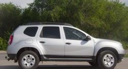 4 069 р. Накладки на двери Petroil Tuning Renault Duster HS дорестайлинг (2010-2015) (Тисненый пластик)  с доставкой в г. Майкоп. Увеличить фотографию 3