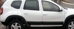 Молдинги дверей (комплект) RussArtel Renault Duster HS рестайлинг (2015-2021) (Поверхность шагрень)