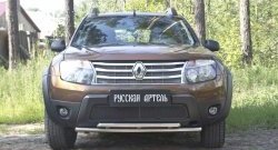 2 279 р. Защитная сетка решетки переднего бампера (без дхо и без обвеса) РА Renault Duster HS дорестайлинг (2010-2015)  с доставкой в г. Майкоп. Увеличить фотографию 2