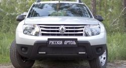 2 249 р. Защитная сетка решетки переднего бампера (с дхо без обвеса) РА Renault Duster HS дорестайлинг (2010-2015)  с доставкой в г. Майкоп. Увеличить фотографию 3