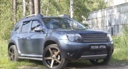 2 279 р. Защитная сетка решетки переднего бампера (с обвесом без дхо) РА Renault Duster HS дорестайлинг (2010-2015)  с доставкой в г. Майкоп. Увеличить фотографию 2