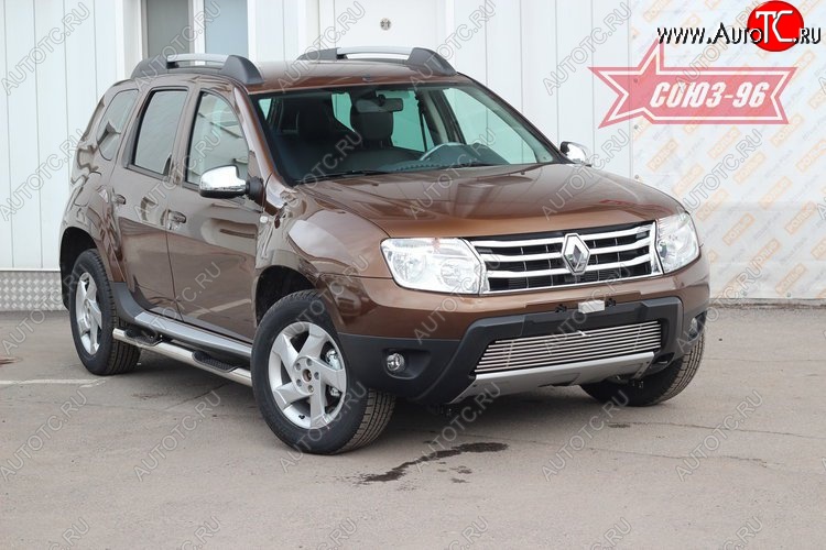 5 399 р. Декоративный элемент воздухозаборника Souz-96 (d10) Renault Duster HS дорестайлинг (2010-2015) (Для машин без ДХО)  с доставкой в г. Майкоп