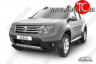 5 579 р. Защита переднего бампера Arbori Renault Duster HS дорестайлинг (2010-2015)  с доставкой в г. Майкоп