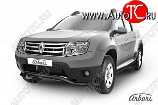 2 499 р. Защита переднего бампера Arbori Renault Duster HS дорестайлинг (2010-2015)  с доставкой в г. Майкоп