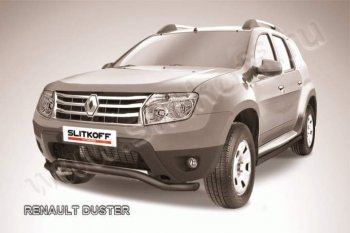 Защита переднего бампер Slitkoff Renault Duster  HS (2010-2015) дорестайлинг