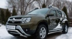11 999 р. Защита переднего бампера (Ø63 мм волна, нержавейка) SLITKOFF  Renault Duster  HS (2015-2021) рестайлинг  с доставкой в г. Майкоп. Увеличить фотографию 4
