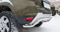 11 249 р. Удлинённая защита заднего бампера из П-образной трубы диаметром 42 мм (рестайлинг) SLITKOFF  Renault Duster  HS (2010-2021) дорестайлинг, рестайлинг  с доставкой в г. Майкоп. Увеличить фотографию 3