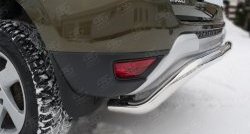 11 549 р. Защита заднего бампера (Ø63 мм волна, нержавейка) SLITKOFF  Renault Duster  HS (2015-2021) рестайлинг  с доставкой в г. Майкоп. Увеличить фотографию 3