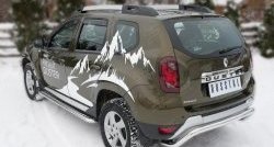 11 549 р. Защита заднего бампера (Ø63 мм волна, нержавейка) SLITKOFF  Renault Duster  HS (2015-2021) рестайлинг  с доставкой в г. Майкоп. Увеличить фотографию 4