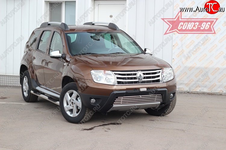 7 019 р. Декоративный элемент воздухозаборника Souz-96 (d16) Renault Duster HS дорестайлинг (2010-2015) (Для машин без ДХО)  с доставкой в г. Майкоп
