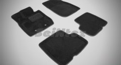 Износостойкие коврики в салон SeiNtex Premium 3D 4 шт. (ворсовые, черные) Renault Duster  HS (2010-2015) дорестайлинг