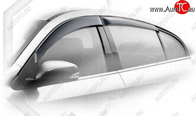2 079 р. Комплект дефлекторов окон CA-Plastic Renault Fluence дорестайлинг (2010-2012) (Classic полупрозрачный, Без хром.молдинга)  с доставкой в г. Майкоп