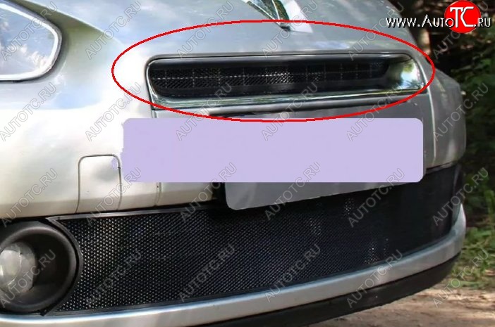 1 469 р. Сетка в решетку радиатора Russtal Renault Fluence дорестайлинг (2010-2012) (черная)  с доставкой в г. Майкоп