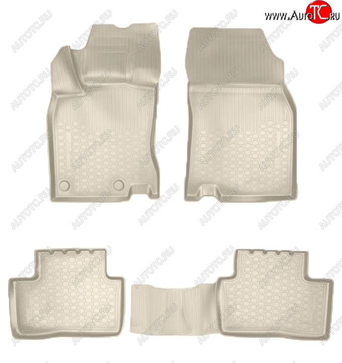 2 799 р. Коврики салонные Noplast (3D)  Renault Kadjar (2015-2025) дорестайлинг, рестайлинг (Бежевые)  с доставкой в г. Майкоп