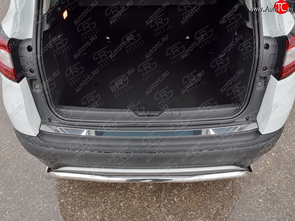 1 569 р. Накладка защитная на верхнюю часть заднего бампера Russtal Renault Kaptur дорестайлинг (2016-2020)  с доставкой в г. Майкоп