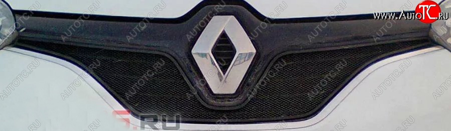 1 539 р. Сетка в решетку радиатора Russtal Renault Kaptur дорестайлинг (2016-2020) (черная)  с доставкой в г. Майкоп