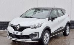 13 199 р. Защита переднего бампера (Ø42 мм, нержавейка) SLITKOFF Renault Kaptur дорестайлинг (2016-2020)  с доставкой в г. Майкоп. Увеличить фотографию 2