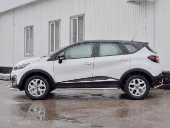 35 549 р. Широкая защита порогов с трубой диаметром 42 мм SLITKOFF v3  Renault Kaptur (2016-2025) дорестайлинг, рестайлинг  с доставкой в г. Майкоп. Увеличить фотографию 3