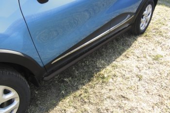 Защита порогов Slitkoff Renault Kaptur (2016-2025) дорестайлинг, рестайлинг